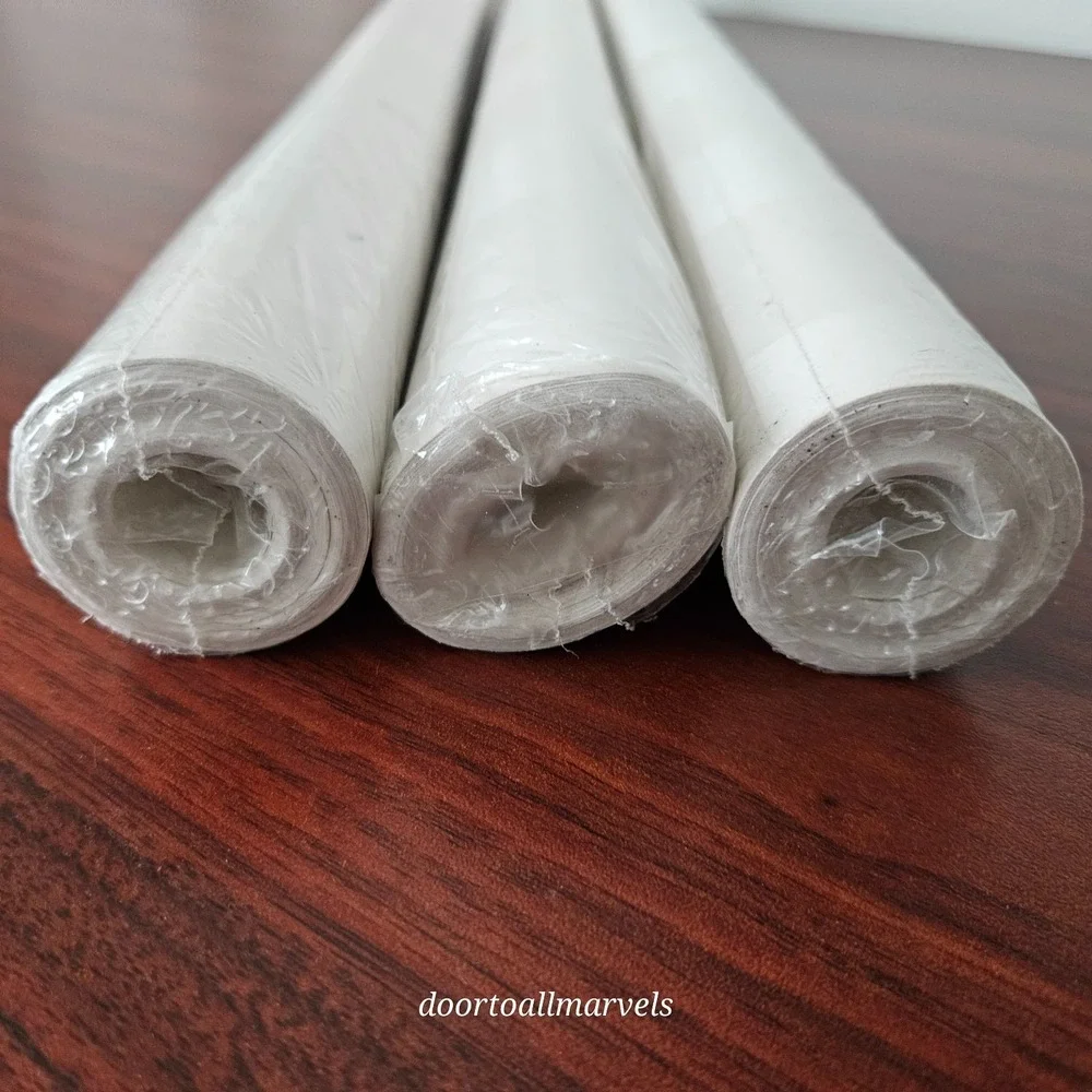 York Wallpaper Ivory Satin Stripe Double Roll Carey Lind BW 6091 R 28 (3) NEW